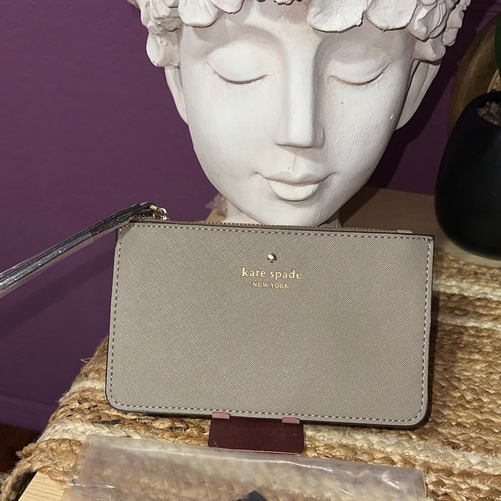 Kate Spade Taupe Wristlet